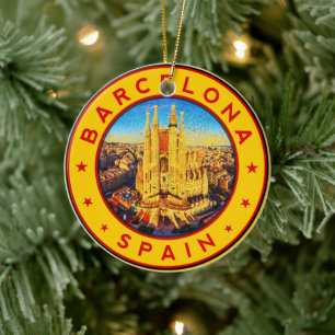 Sagrada Familia Barcelona Ceramic Tree Decoration