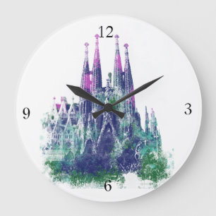 Sagrada Familia Barcelona Large Clock