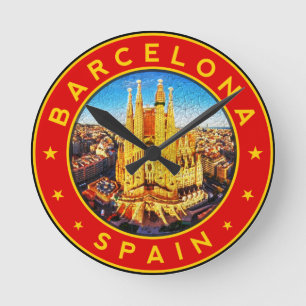 Sagrada Familia Barcelona  Round Clock