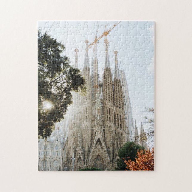 Sagrada Familia Barcelona Spain Basilica Landmark Jigsaw Puzzle (Vertical)