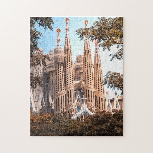 Sagrada Familia Basilica Landmark Barcelona Spain Jigsaw Puzzle (Vertical)