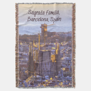 Sagrada Familia Catholic Church, Barcelona, Spain Throw Blanket