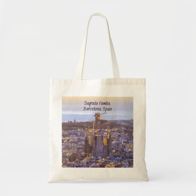 Sagrada Familia Catholic Church, Barcelona, Spain Tote Bag (Front)