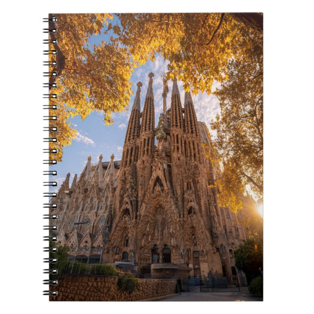 Sagrada Família in Autumn Light Notebook (Front)