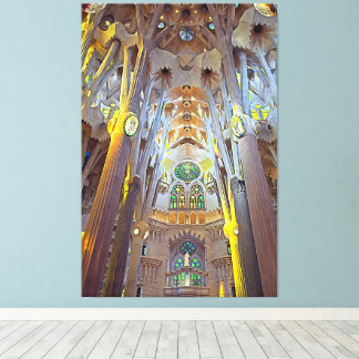 Sagrada Familia Interior Barcelona Neutral Print