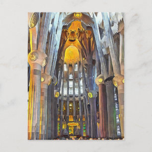 Sagrada Familia. Interior. View 15. Postcard