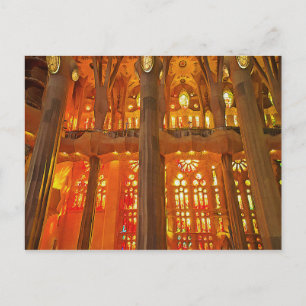 Sagrada Familia. Interior. View 17. Postcard