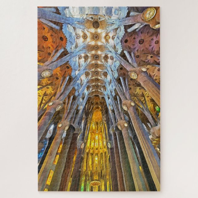 Sagrada Familia. Interior. View 21. Jigsaw Puzzle (Vertical)