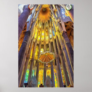 Sagrada Familia. Interior. View 22. Poster