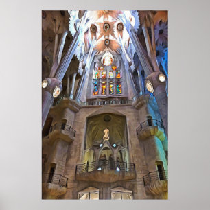 Sagrada Familia. Interior. View 25. Poster