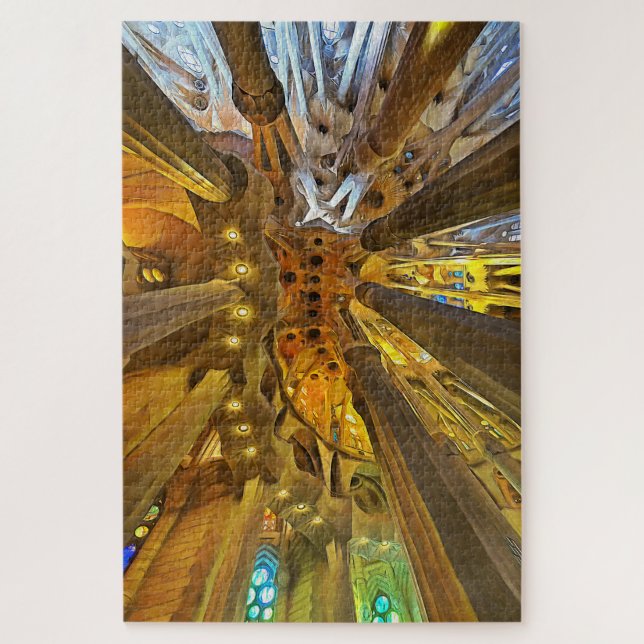 Sagrada Familia. Interior. View 26. Jigsaw Puzzle (Vertical)