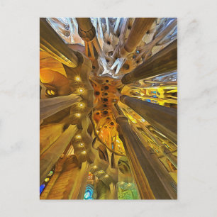Sagrada Familia. Interior. View 26. Postcard