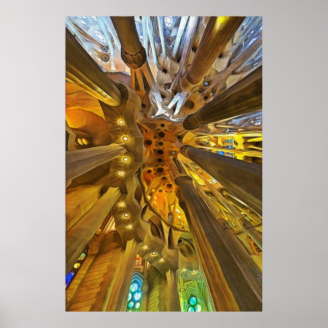 Sagrada Familia. Interior. View 26. Poster (Front)