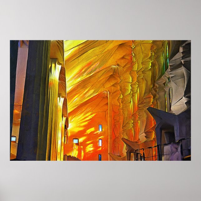 Sagrada Familia. Interior. View 2. Poster (Front)