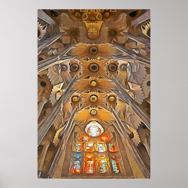 Sagrada Familia. Interior. View 7. Poster (Front)