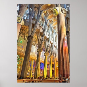 Sagrada Familia. Interior. View 9. Poster