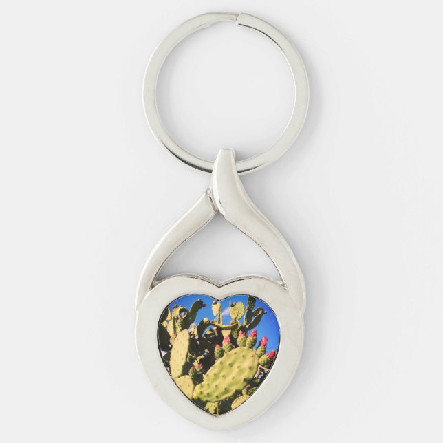 Saguaro Cacti, Cactus Plants  Key Ring (Front)