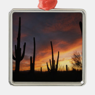 saguaro cacti, Carnegiea gigantea, after Metal Tree Decoration