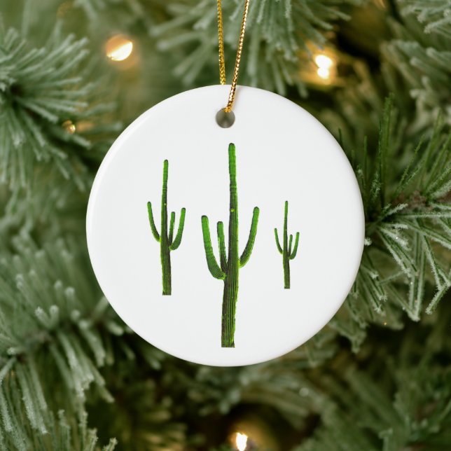 Saguaro Cacti Desert Southwest Ceramic Tree Decoration (Tree)