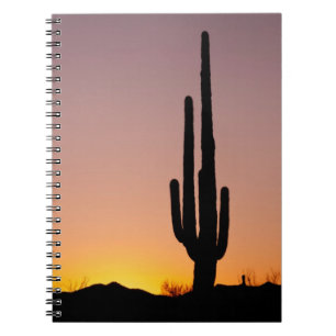 Saguaro Cactus at Sunset Spiral Notebook