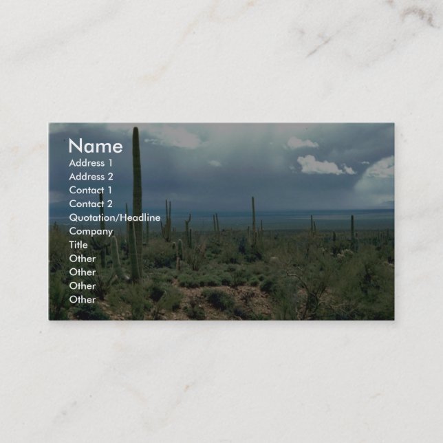 Saguaro Cactus Business Card (Front)