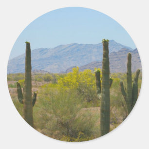 Saguaro Cactus Classic Round Sticker