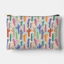 Saguaro Cactus Colourful Arizona Pattern