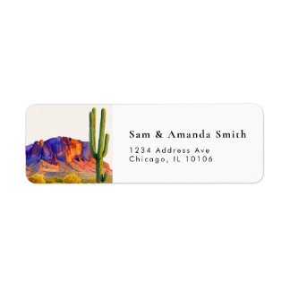 Saguaro Cactus Desert Cacti Return Address Label
