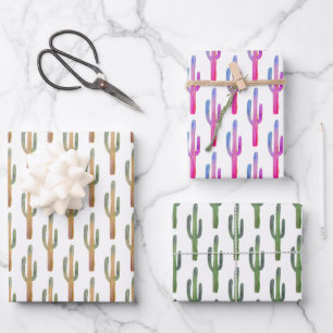 Saguaro Cactus Desert Plants Christmas Gift Wrapping Paper Sheet