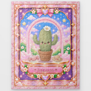 Saguaro Cactus, Kawaii Art Jigsaw Puzzle