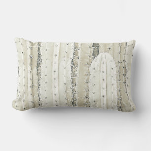 Saguaro Cactus Photo Art Neutral Colours Cool Lumbar Cushion