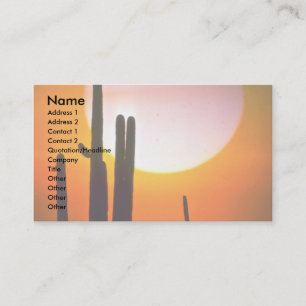 Saguaro cactus, Sonoran Desert, U.S.A. Desert Business Card