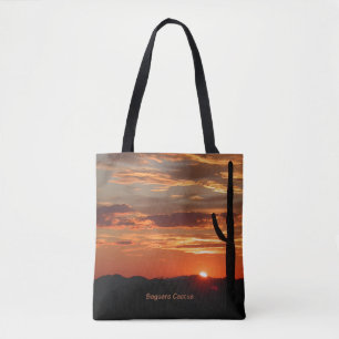 Saguaro Cactus, Sunset, Tote Bag