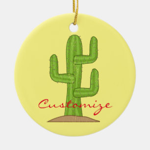 Saguaro Cactus Thunder_Cove Ceramic Tree Decoration
