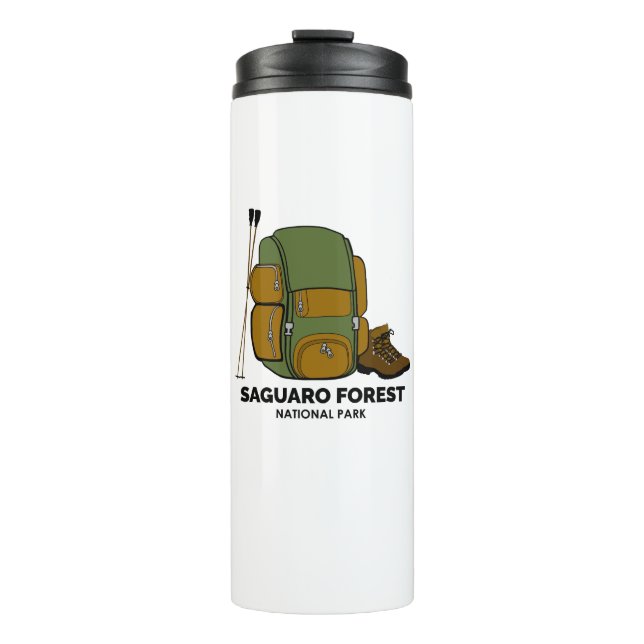 Saguaro Forest National Park Backpack Thermal Tumbler (Front)