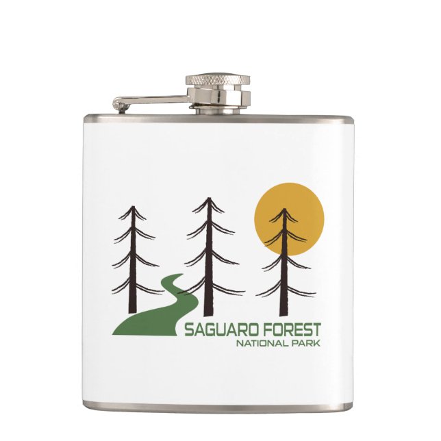 Saguaro Forest National Park Trail Hip Flask (Front)