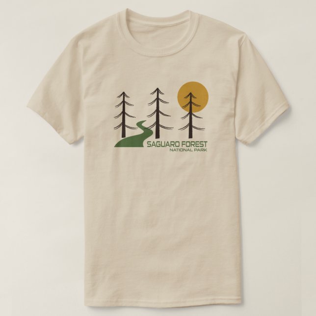 Saguaro Forest National Park Trail T-Shirt (Design Front)