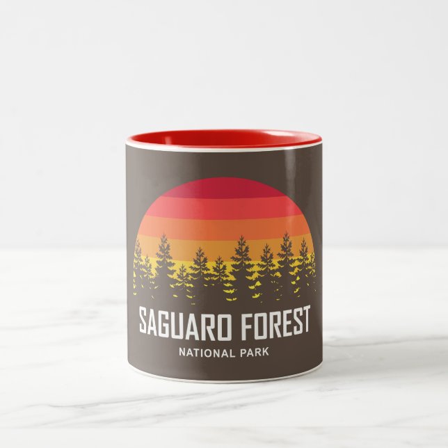 Saguaro Forest National Park Two-Tone Coffee Mug (Center)