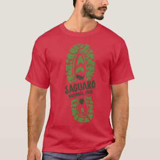Saguaro National Park Arizona AZ Hiking Boot Print T-Shirt