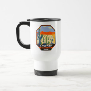 Saguaro National Park Arizona Giant Cactus Vintage Travel Mug