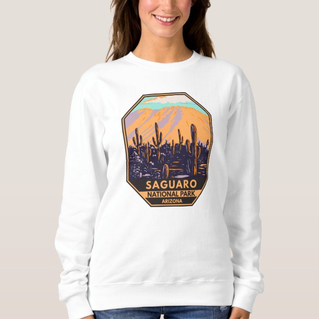 Saguaro National Park Arizona Wasson Peak Vintage Sweatshirt (Front)
