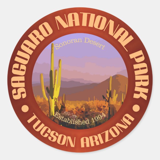 Saguaro National Park (C) Classic Round Sticker (Front)