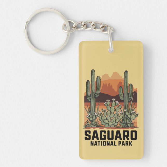 Saguaro National Park Cactus Key Ring (Front)