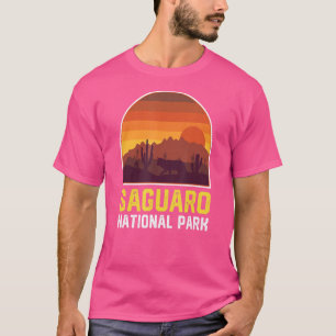 Saguaro National Park Cool Retro Style Sunset T-Shirt