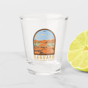 Saguaro National Park Horned Lizard Vintage Shot Glass