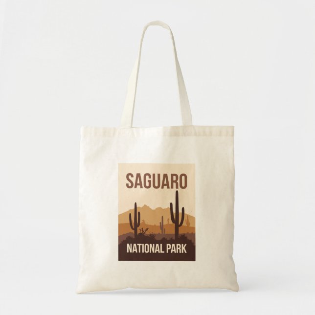 Saguaro National Park Minimal Travel Art Tote Bag (Front)