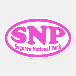 Saguaro National Park pink oval sticker