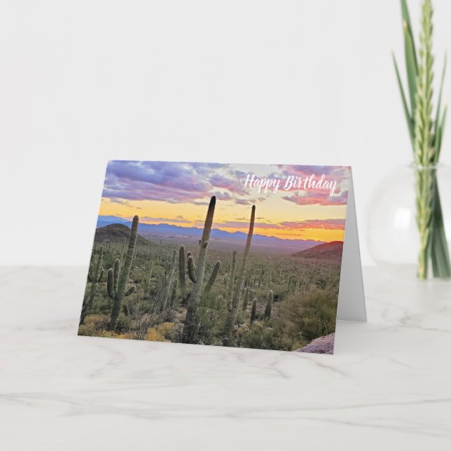Saguaro National Park Sunset Card (Front)