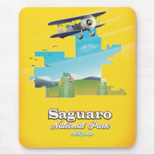 saguaro national park travel map mouse pad
