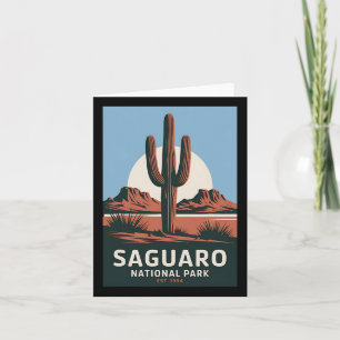 Saguaro National Park Vintage Camping Hiking Men W Card